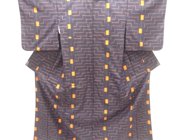 Japanese Kimono / Tsumugi Omeshi Silk